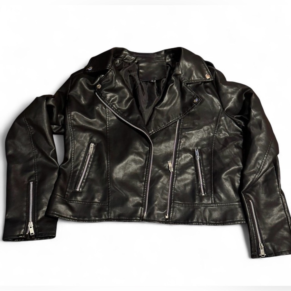 SHEIN Black Leather Jacket